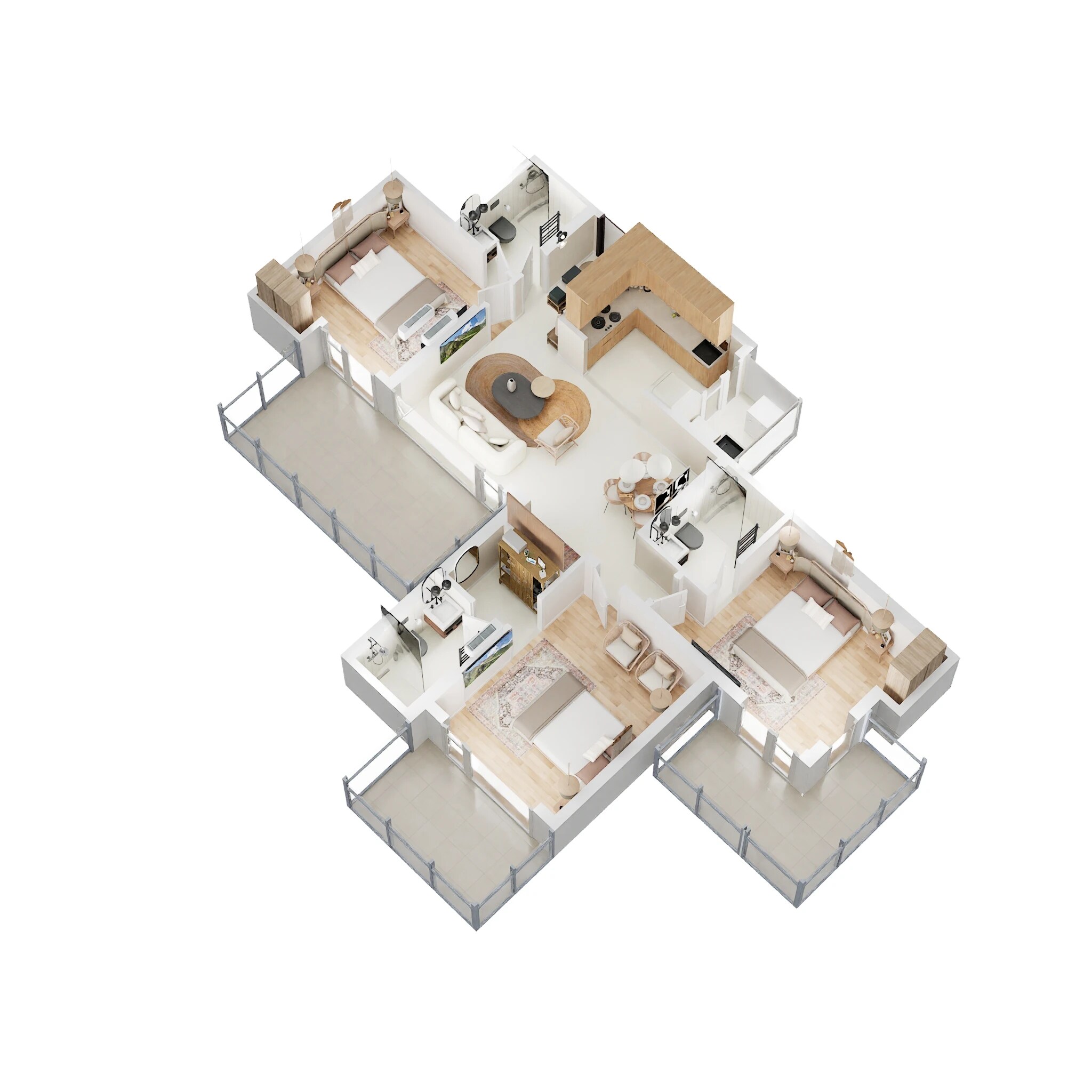 3 BHK 1869 Sq. Ft. Apartment