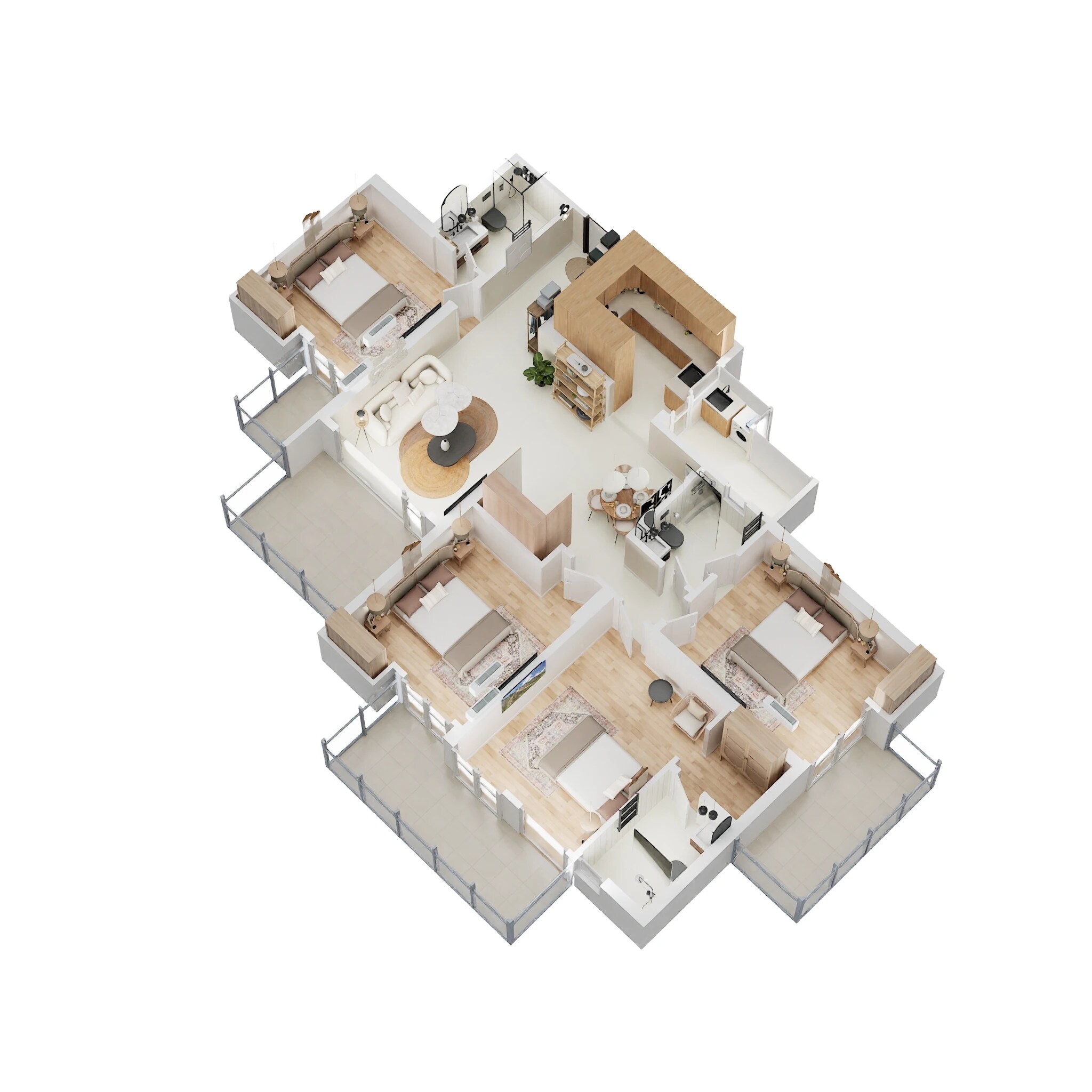 Floor plan of 4 BHK 2349 Sq. Ft. Apartment in Northwind Sanctuary, Greater Noida