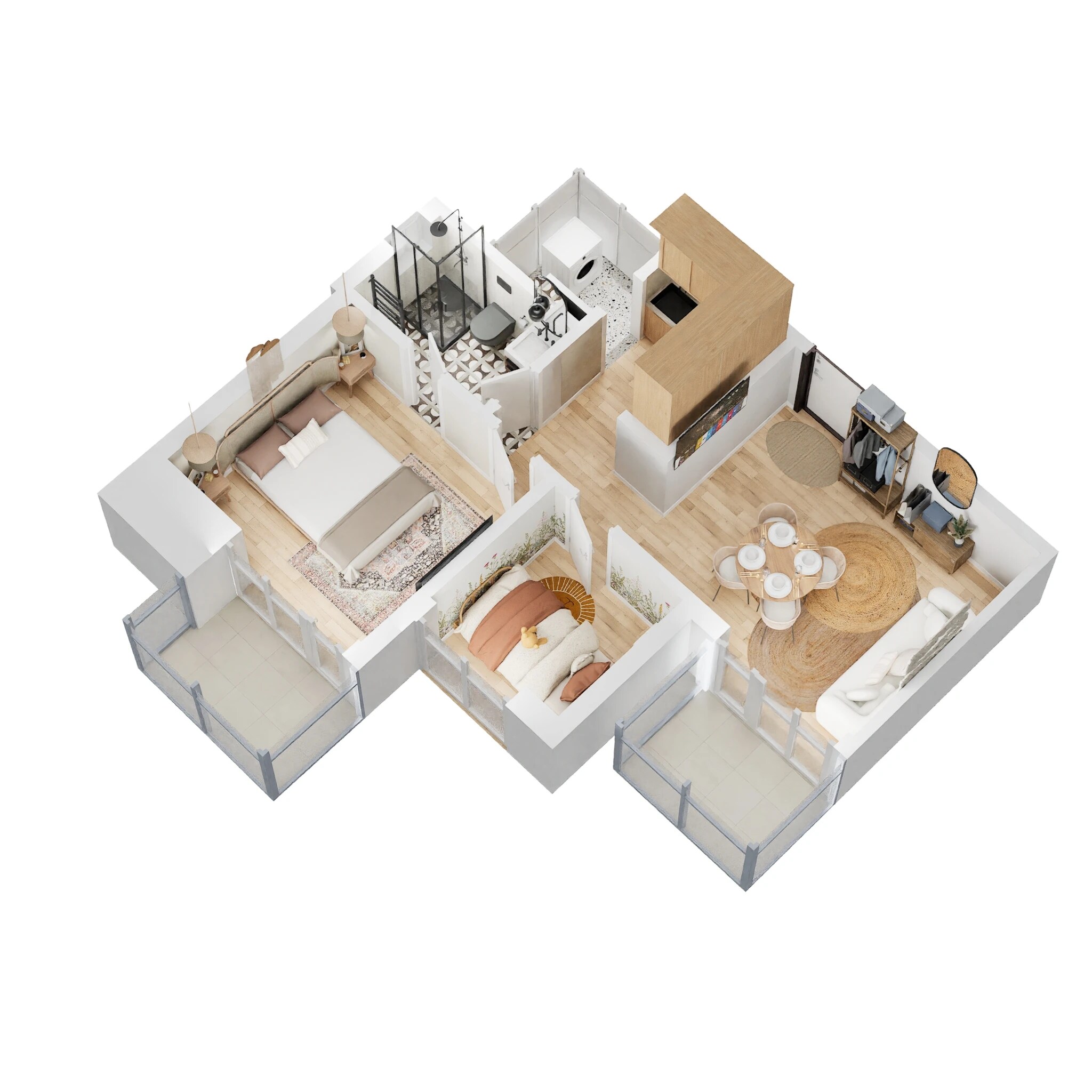 Floor plan of 1 BHK 790 Sq. Ft. Apartment in Oasis GrandStand, Greater Noida