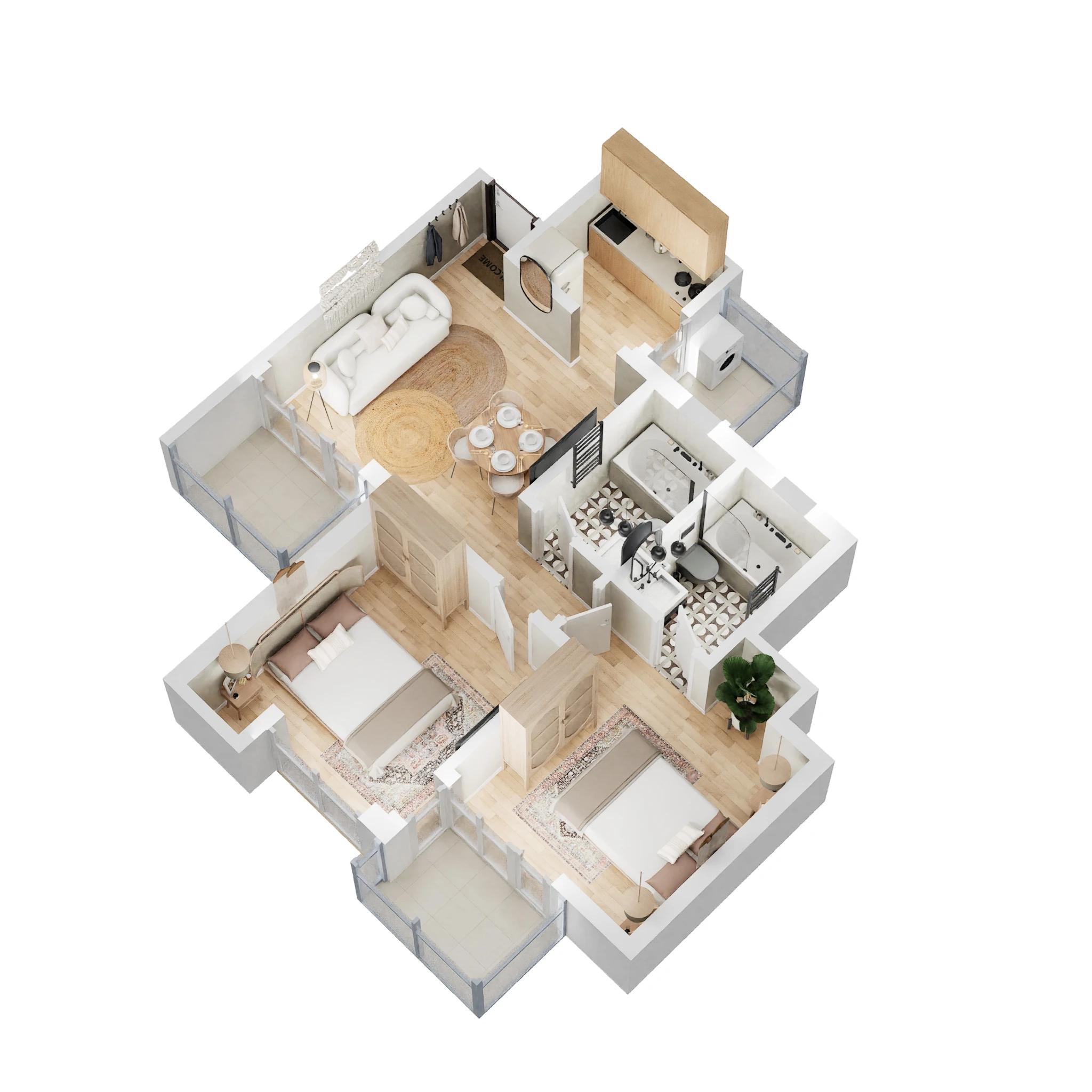 oasis grandstand apartment 2 bhk 920sqft 20232023122042 3d 9333