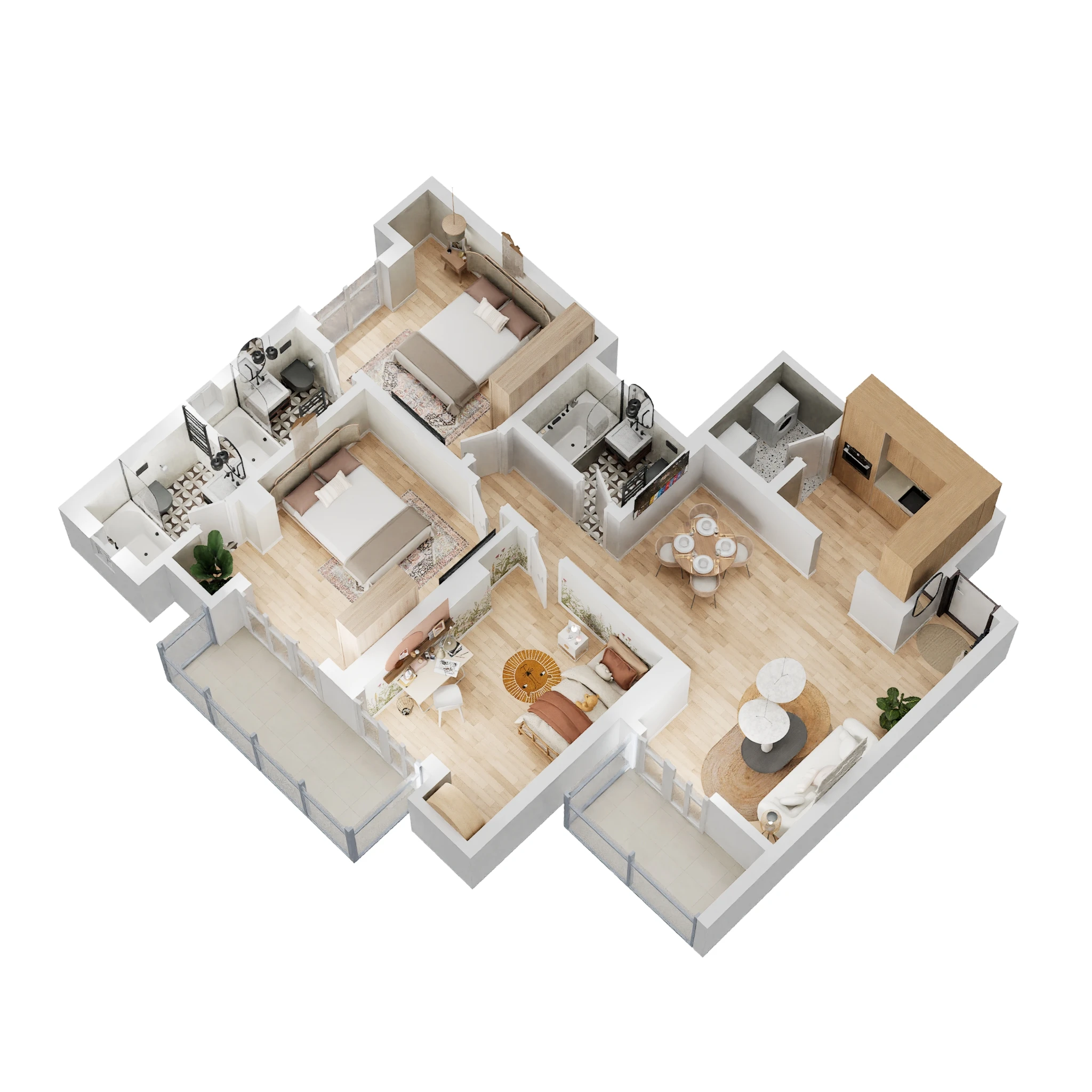 oasis grandstand apartment 3 bhk 1495sqft 20232123122112 3d 6485