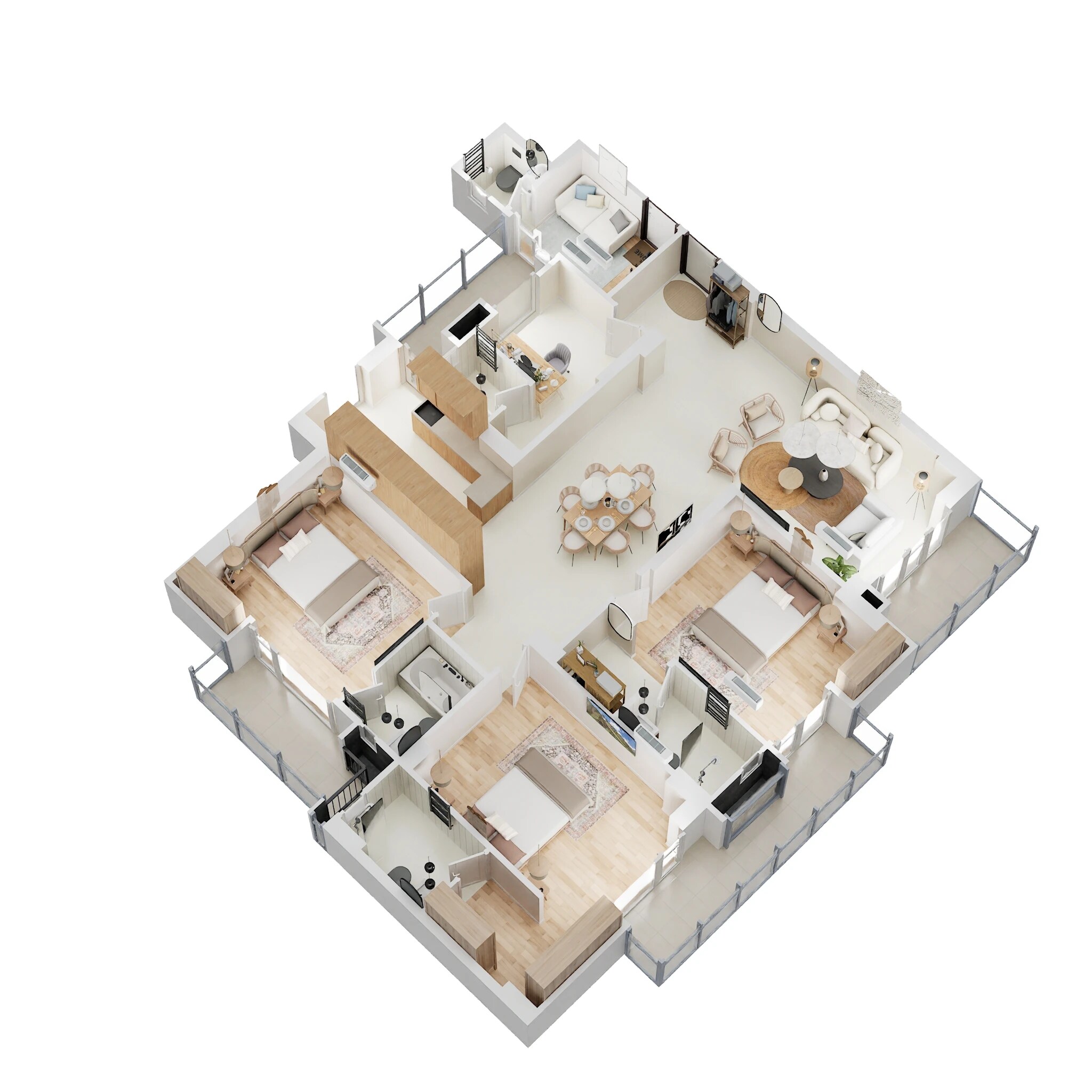 Floor plan of 3 BHK 2380 Sq. Ft. Apartment in Purvanchal Sunbliss, Greater Noida