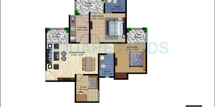 rajhans residency apartment 2bhk st 1133sqft 1