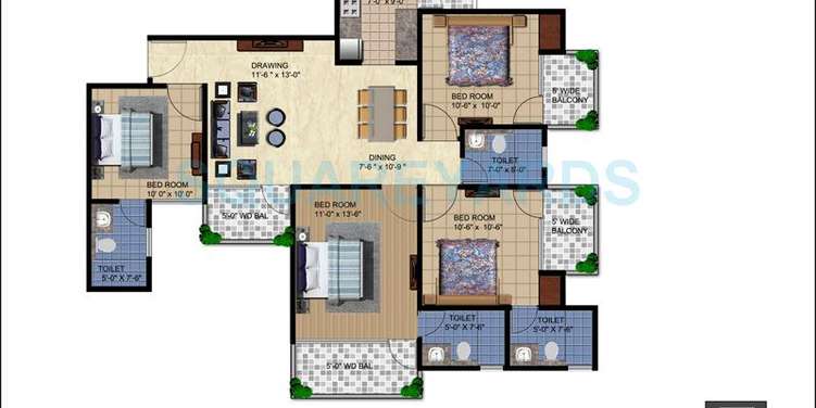 rajhans residency apartment 4bhk 1631sqft 1