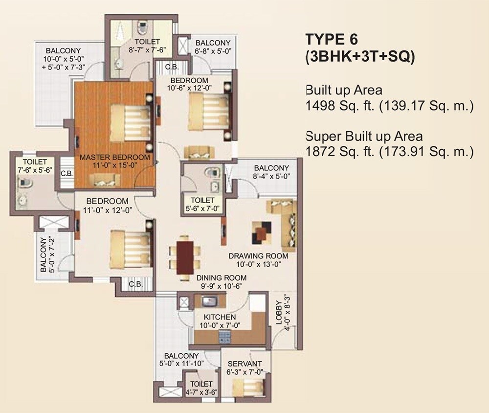3 BHK 1872 Sq. Ft. Apartment