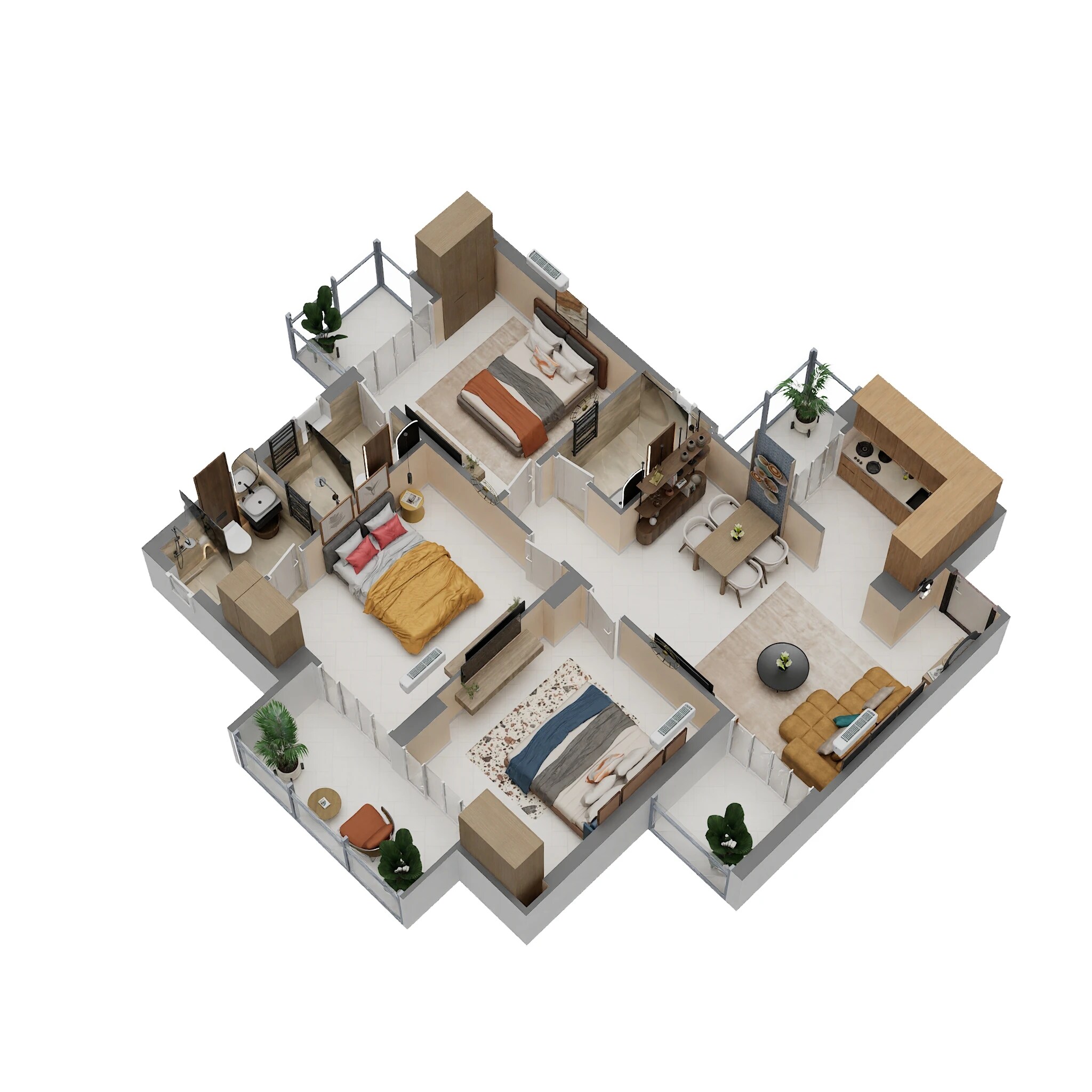 3 BHK 1572 Sq. Ft. Apartment