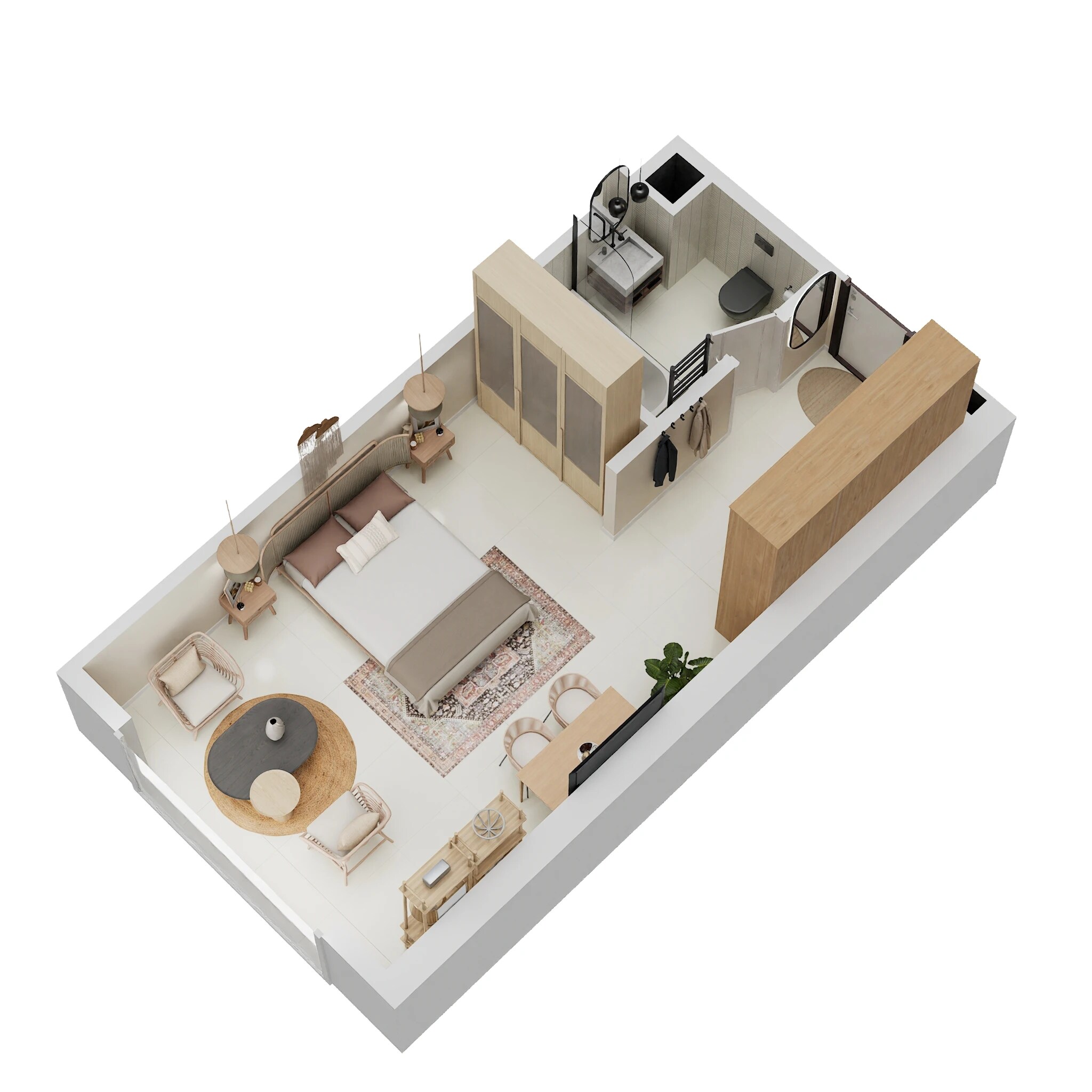 Floor plan of 564 Sq. Ft. Studio in RS Signature Park, Greater Noida