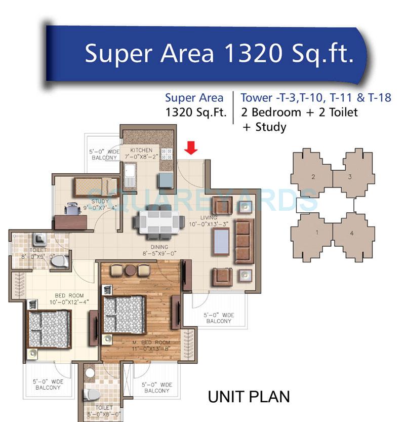 2 BHK 1320 Sq. Ft. Apartment
