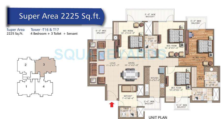 rudra aquacasa apartment 4bhk 2225sqft 1