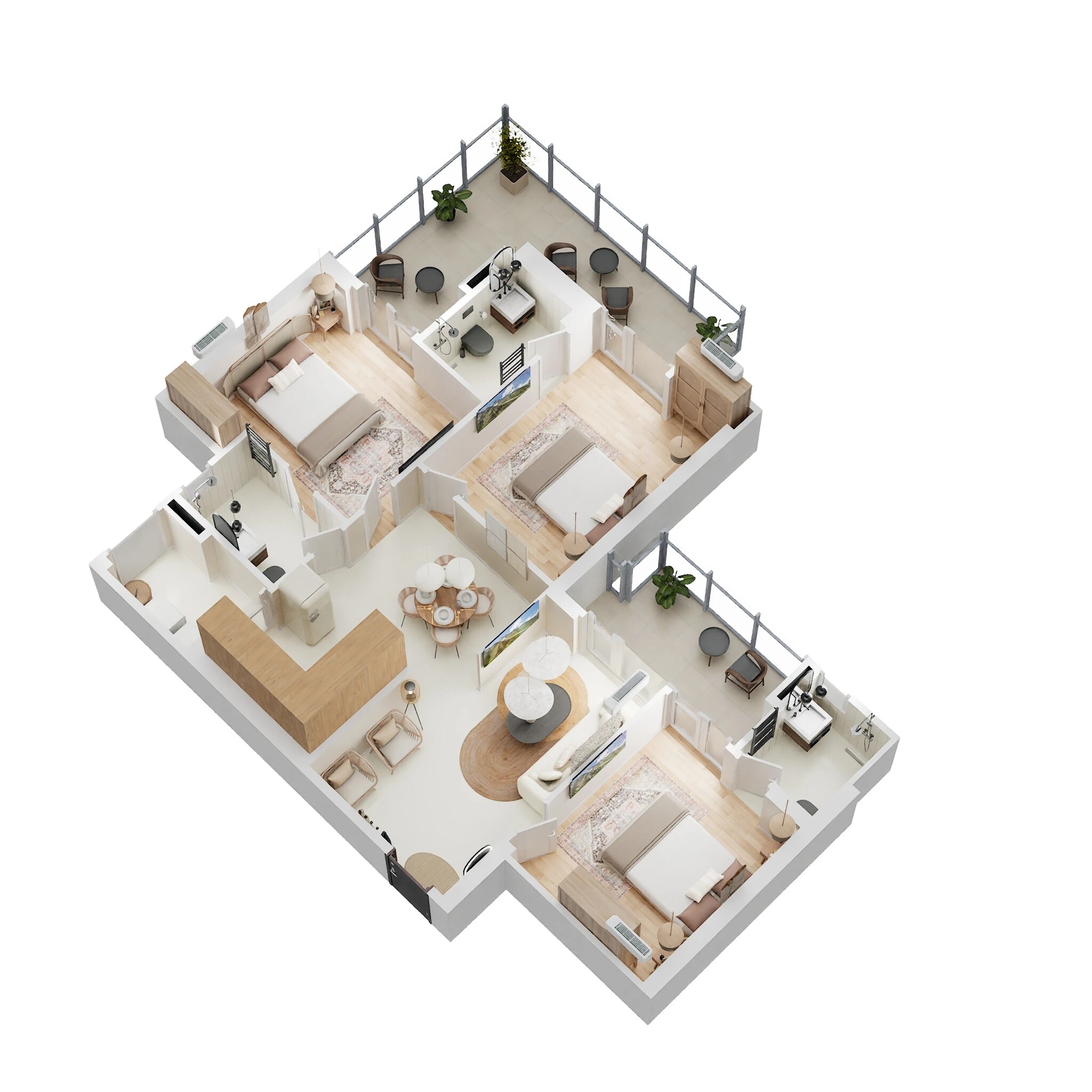 3 BHK 1450 Sq. Ft. Apartment