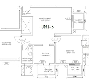 2 BHK 1200 Sq. Ft. Apartment in Sobha Aurum