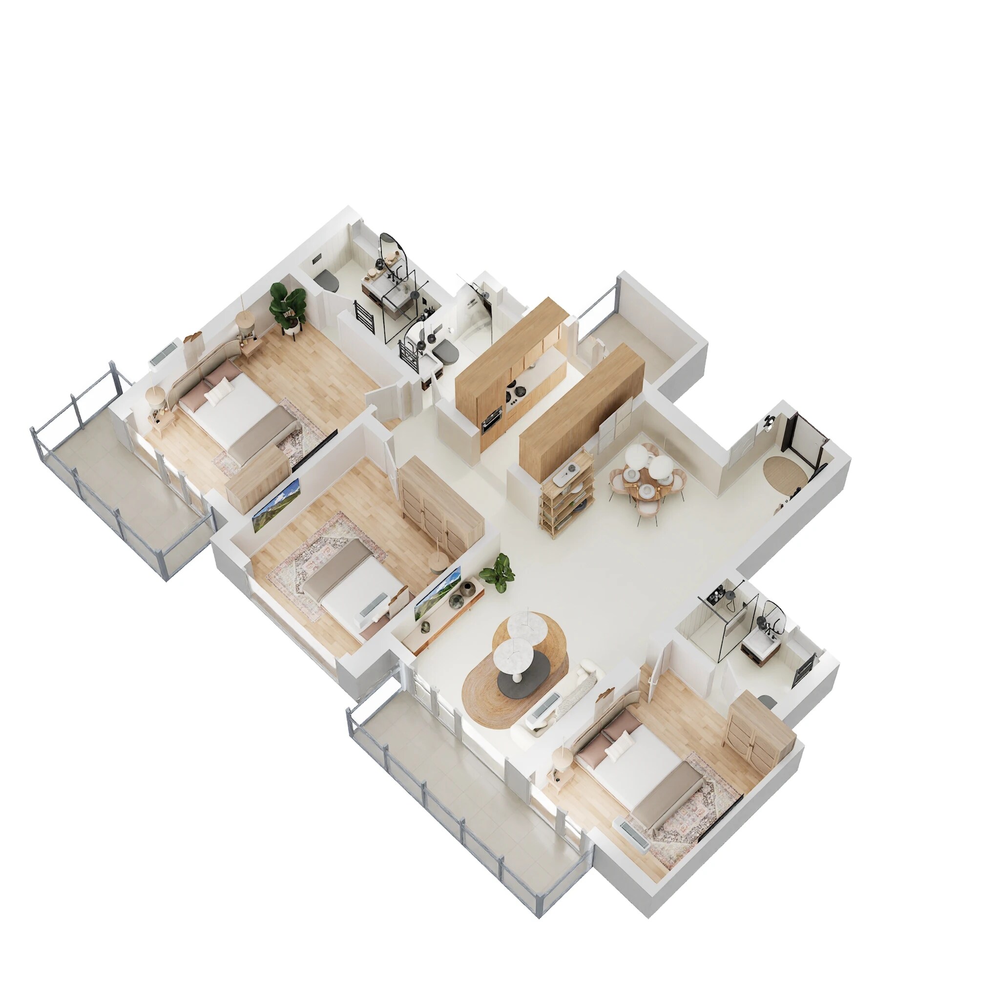 3 BHK 1570 Sq. Ft. Apartment