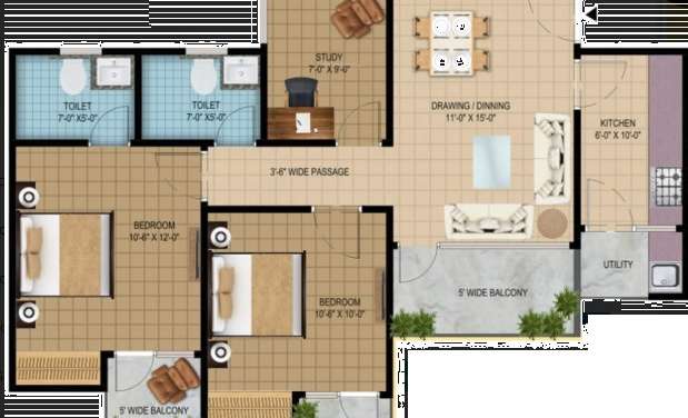 solitairian estate apartment 2 bhk 1012sqft 20213306003335