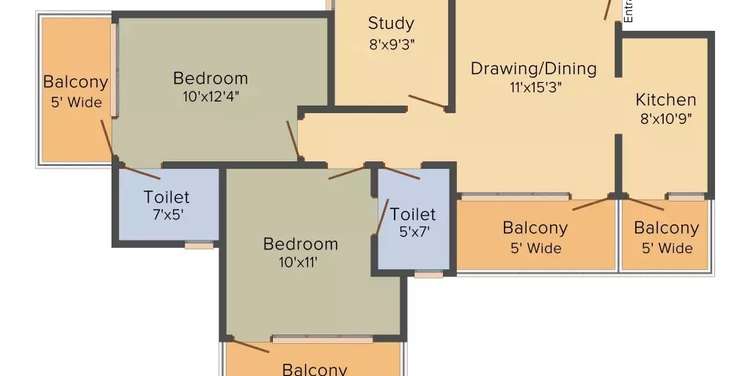 solitairian estate apartment 2 bhk 1100sqft 20213306003328