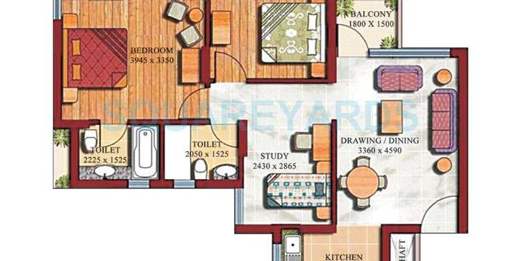 supertech czar suites apartment 2bhk 1295sqft 1