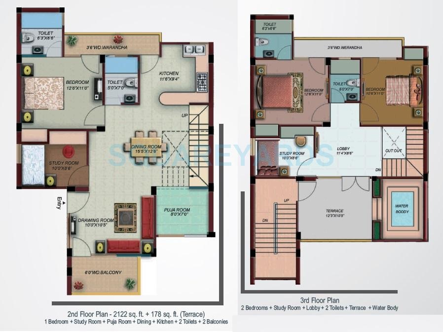 Supertech Oxford Square Floor Plans - Noida Ext Sector 16B, Greater Noida