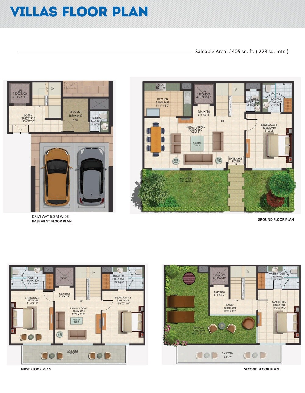 4 BHK 2405 Sq. Ft. Villa