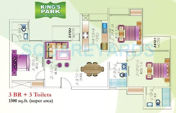 today kings park apartment 3bhk 1500sqft 1