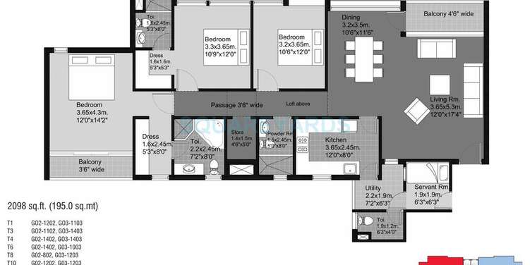 unitech habitat apartment 3bhk sq 2098sqft 1