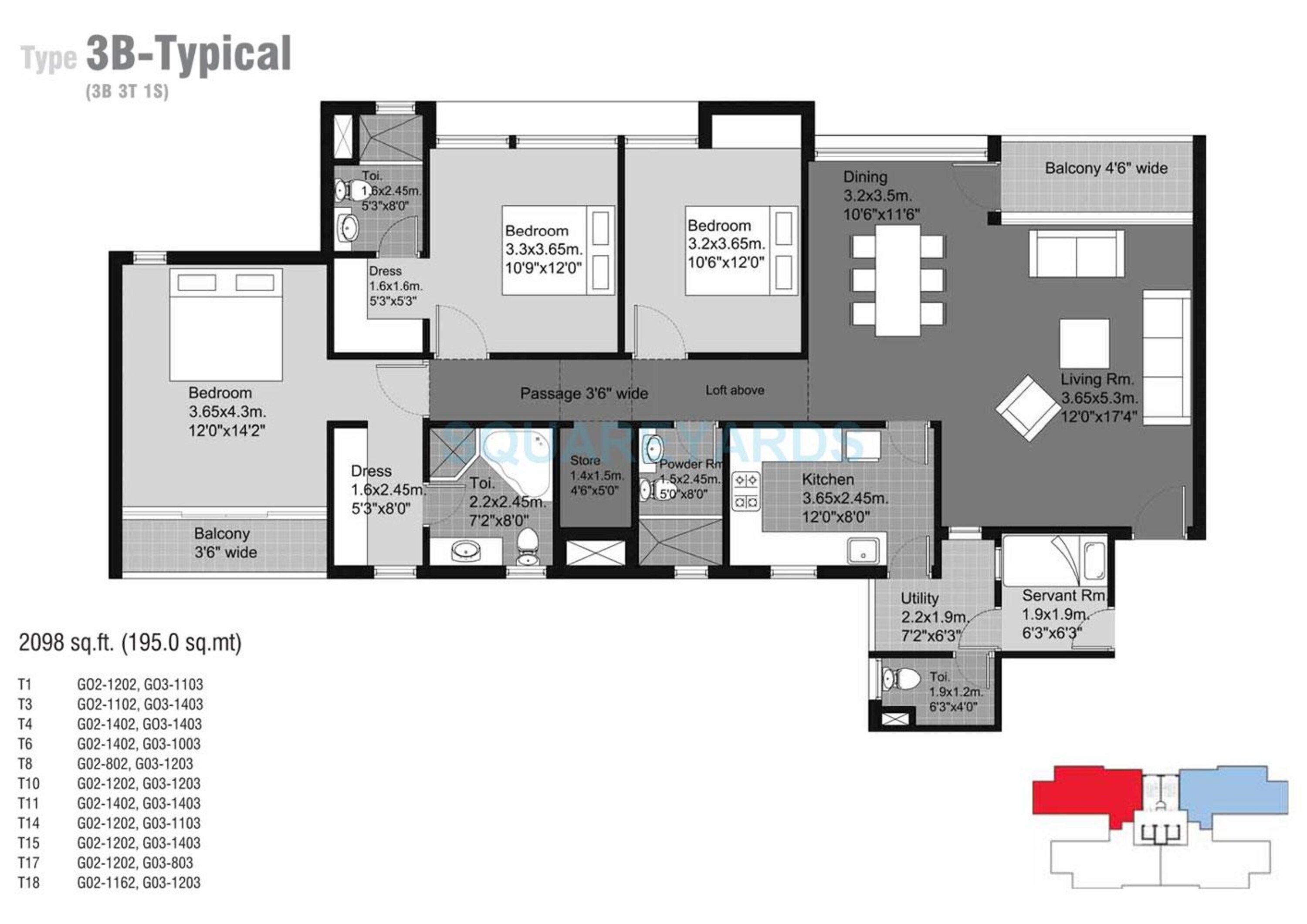unitech habitat apartment 3bhk sq 2098sqft 1