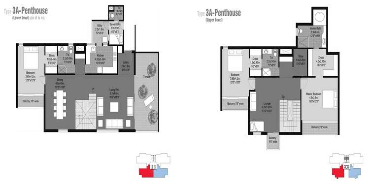 unitech habitat penthouse 3bhk sq 3491sqft 81