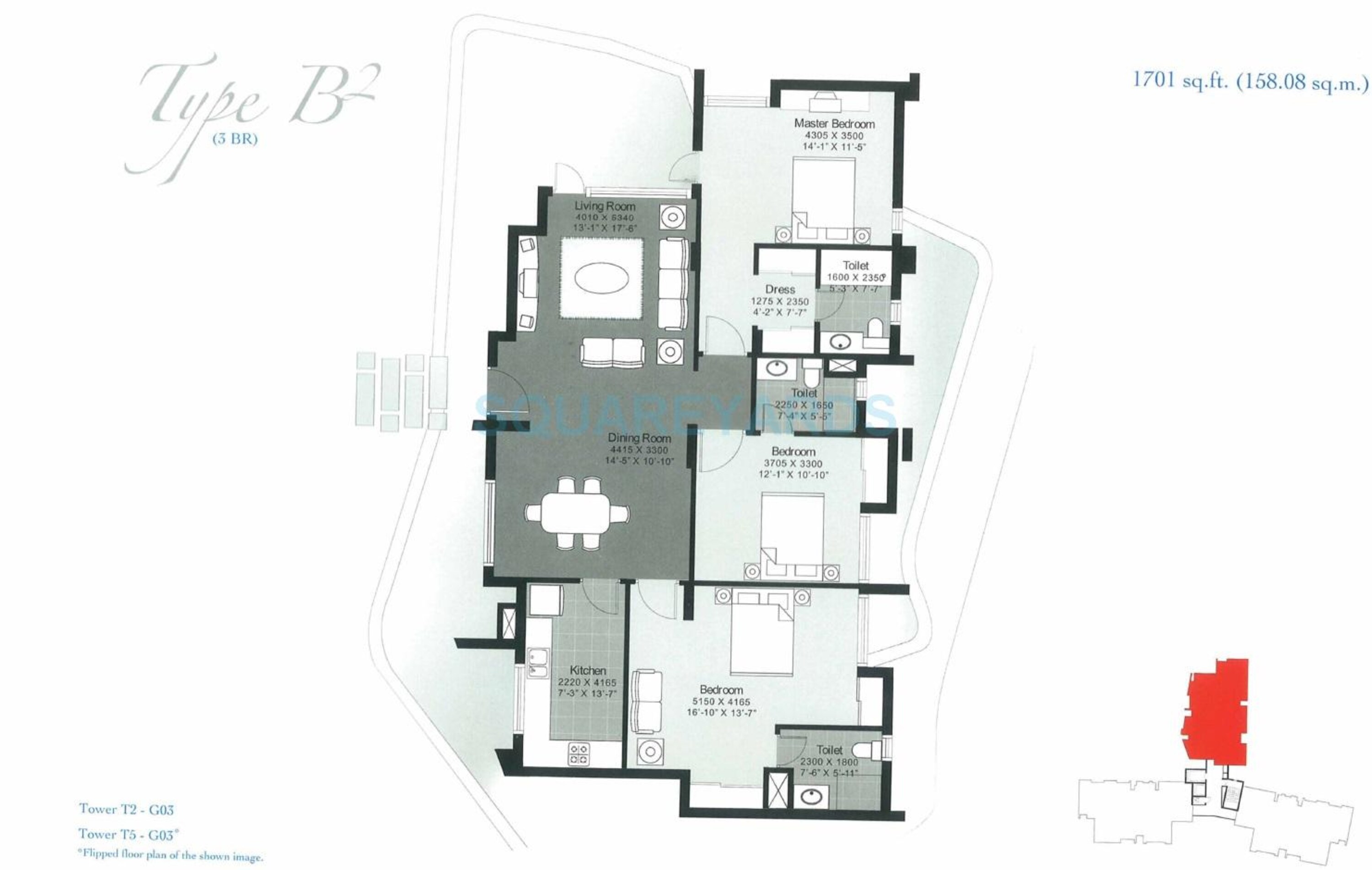 unitech height apartment 3bhk 1701sqft 1