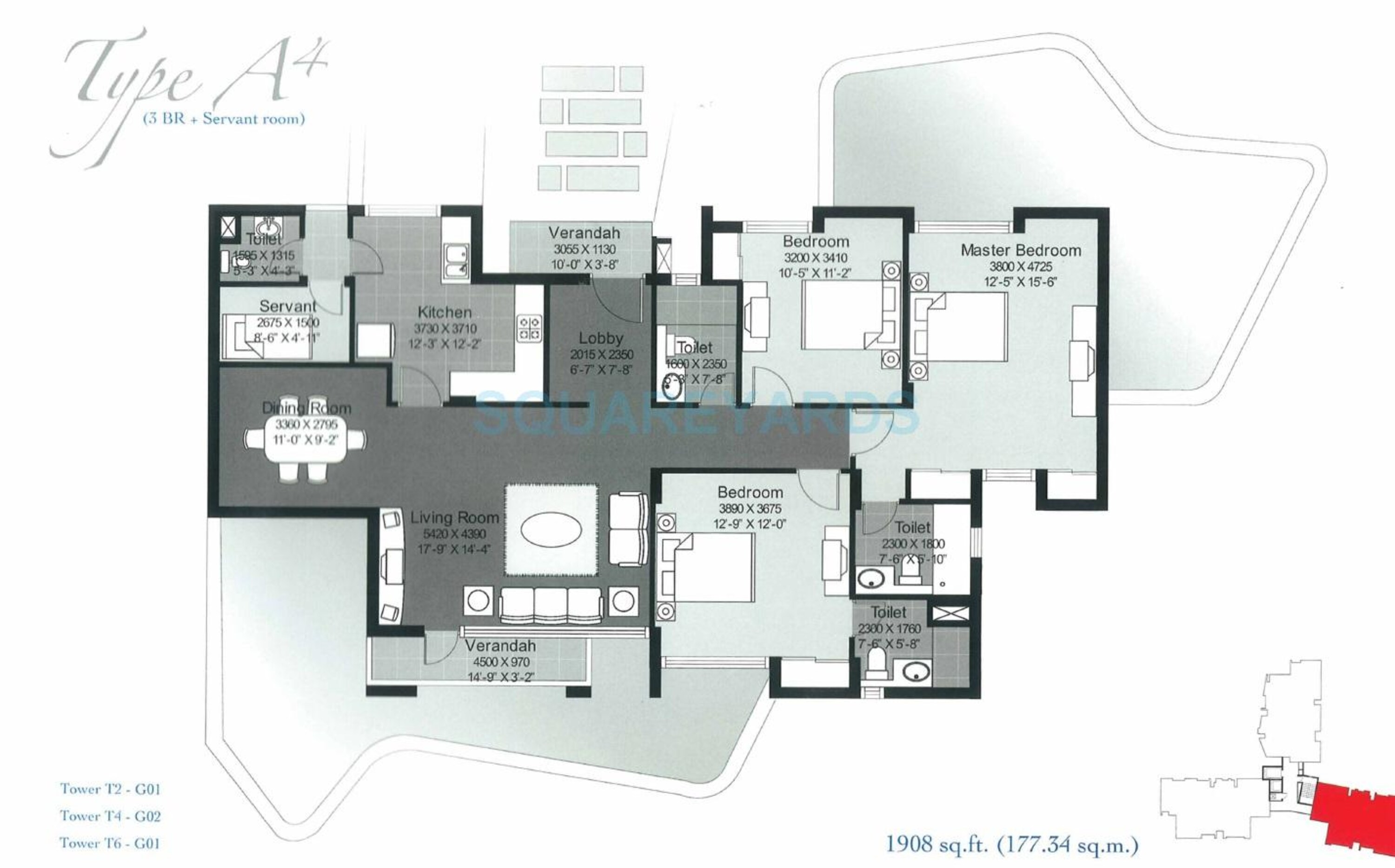unitech height apartment 3bhk sq 1908sqft 1
