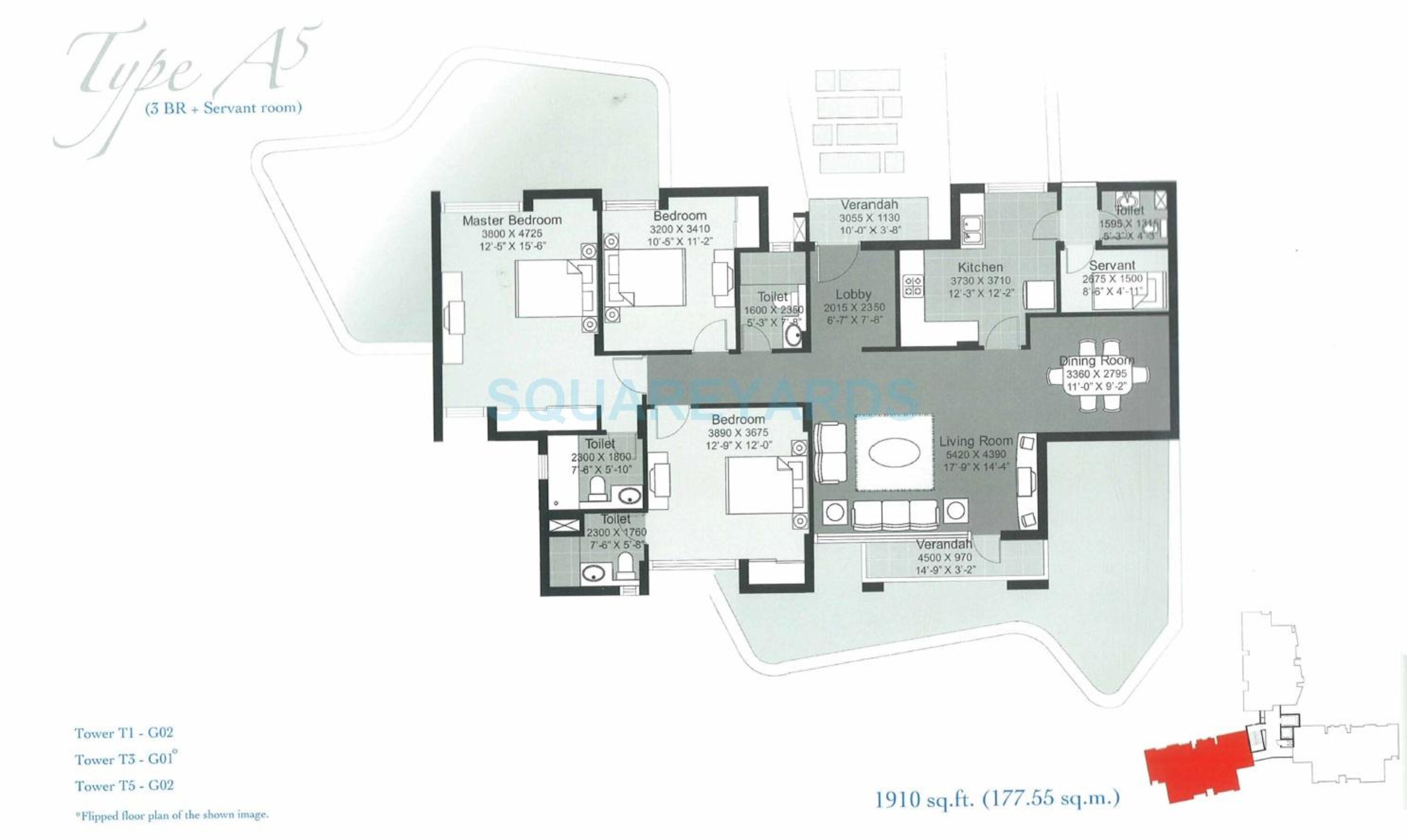 unitech height apartment 3bhk sq 1910sqft 1