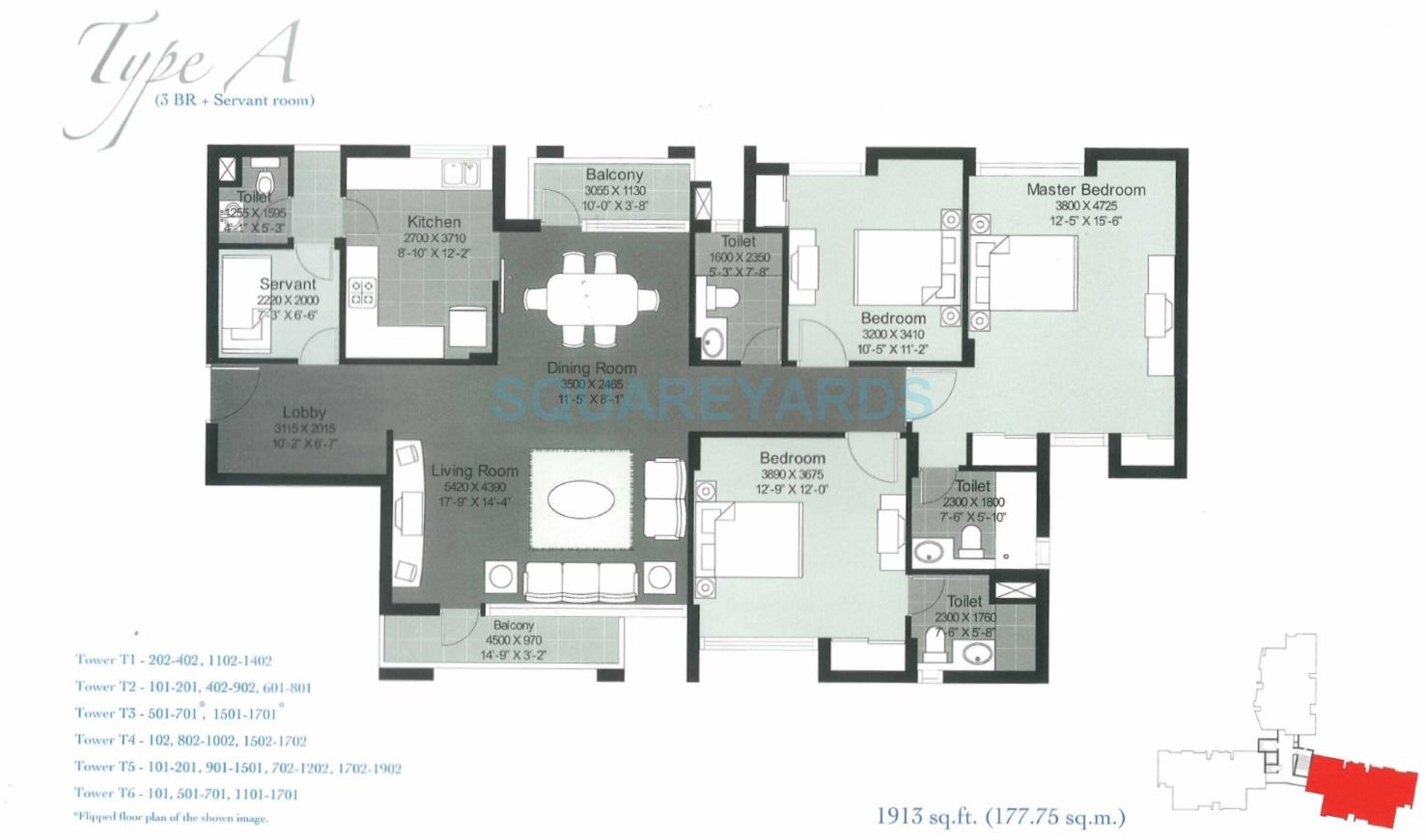 unitech height apartment 3bhk sq 1913sqft 1