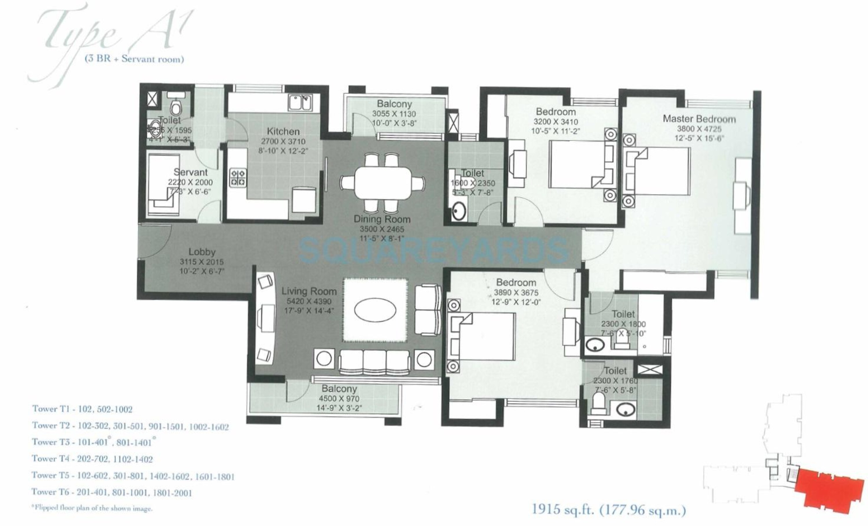 unitech height apartment 3bhk sq 1915sqft 1