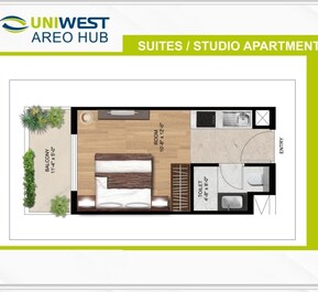 450 Sq. Ft. Studio in Uniwest Aero Hub