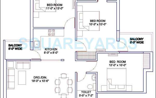 vasundhara island apartment 3bhk sq 1625sqft 1