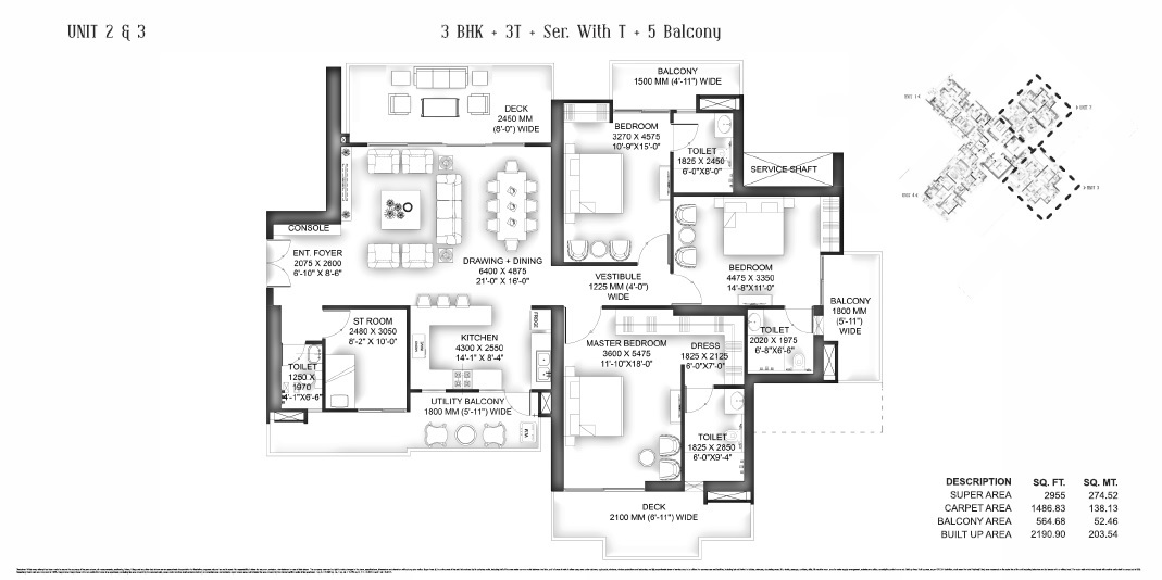 3 BHK 2955 Sq. Ft. Apartment in VVIP Addresses Greater Noida West