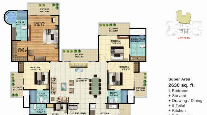 vvip homes meridian tower apartment 4bhk 2630sqft 1