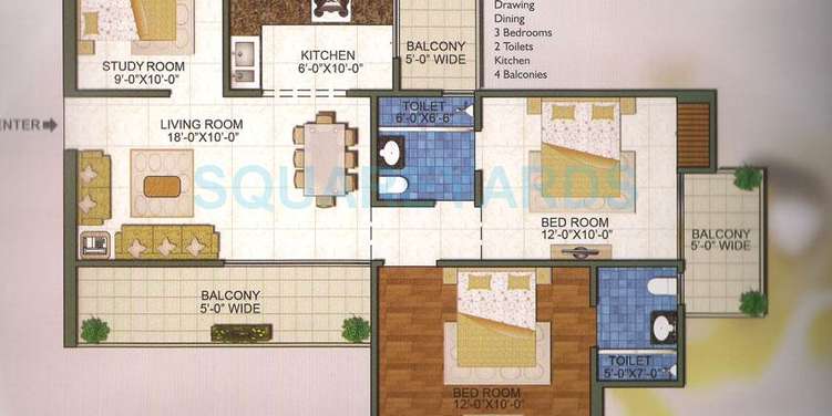white house orchid apartment 2bhk 1293sqft 1