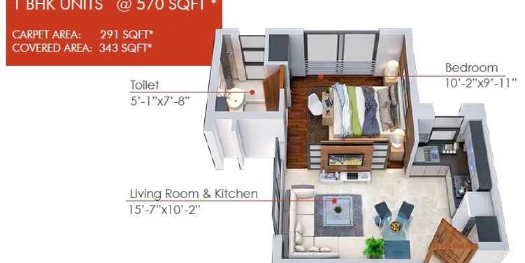 wtc quad apartment 1bhk 570sqft 1