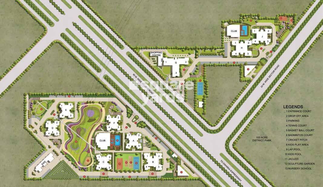 Adani M2K Oyster Grande Master Plan Image