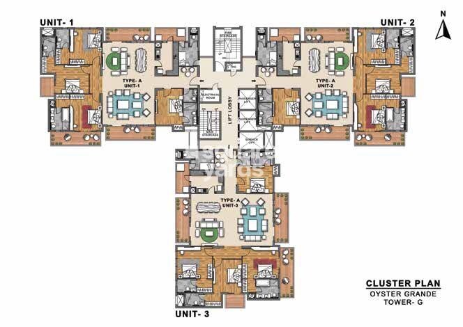 Adani Oyster Platinum Tower Floor Plans