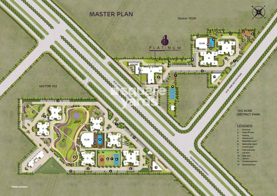 Adani Oyster Platinum Tower Master Plan Image