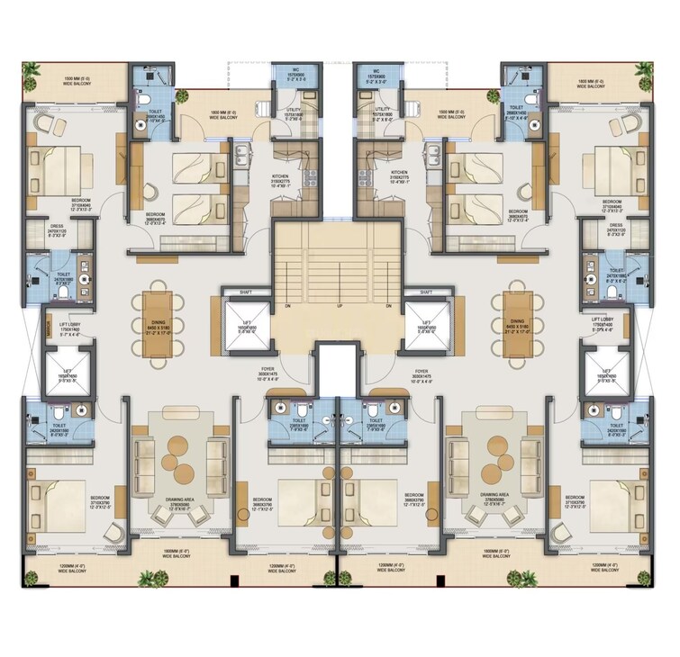 Adani Samsara Ivana Floor Plans