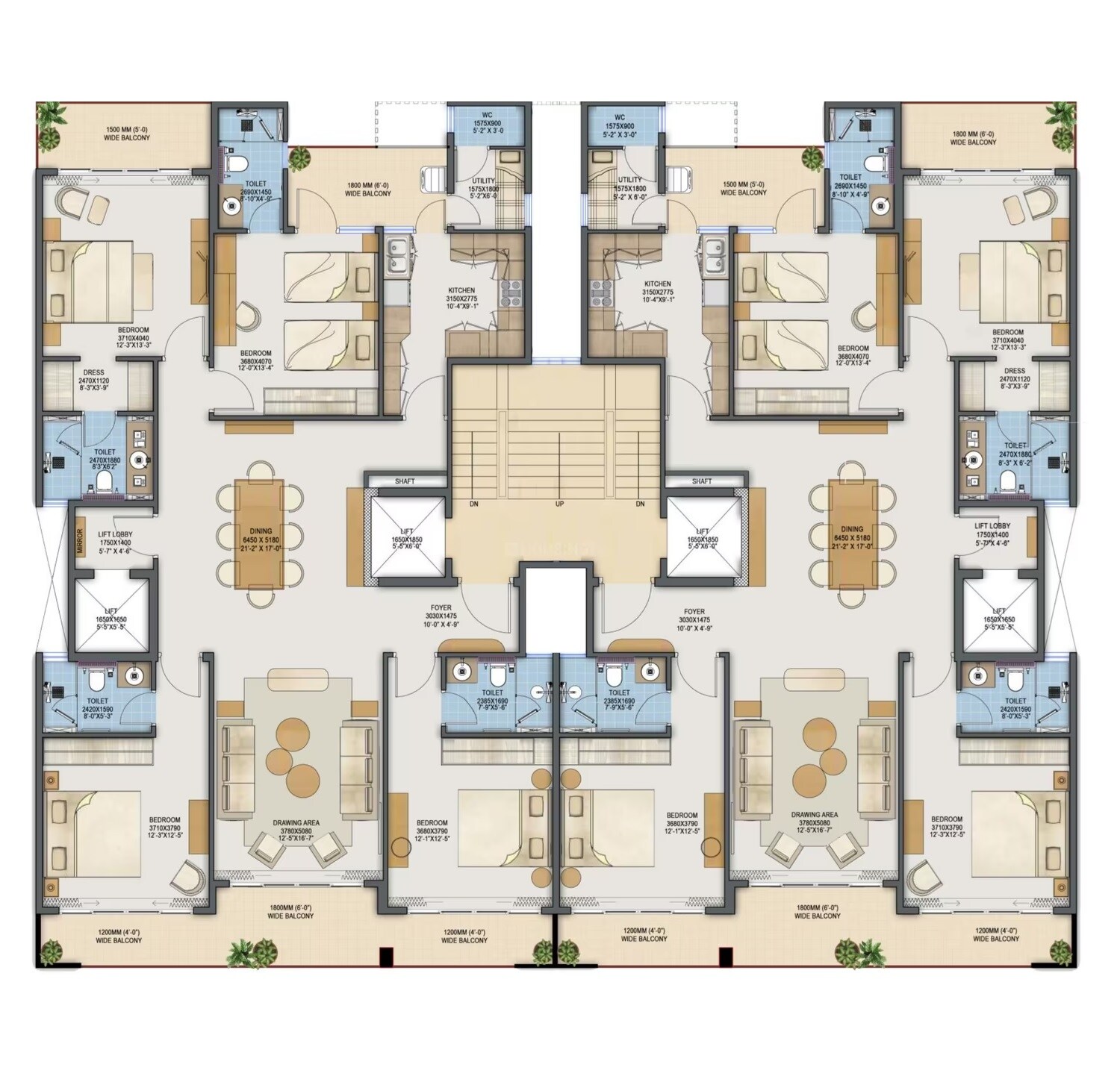 Adani Samsara Ivana Floor Plans