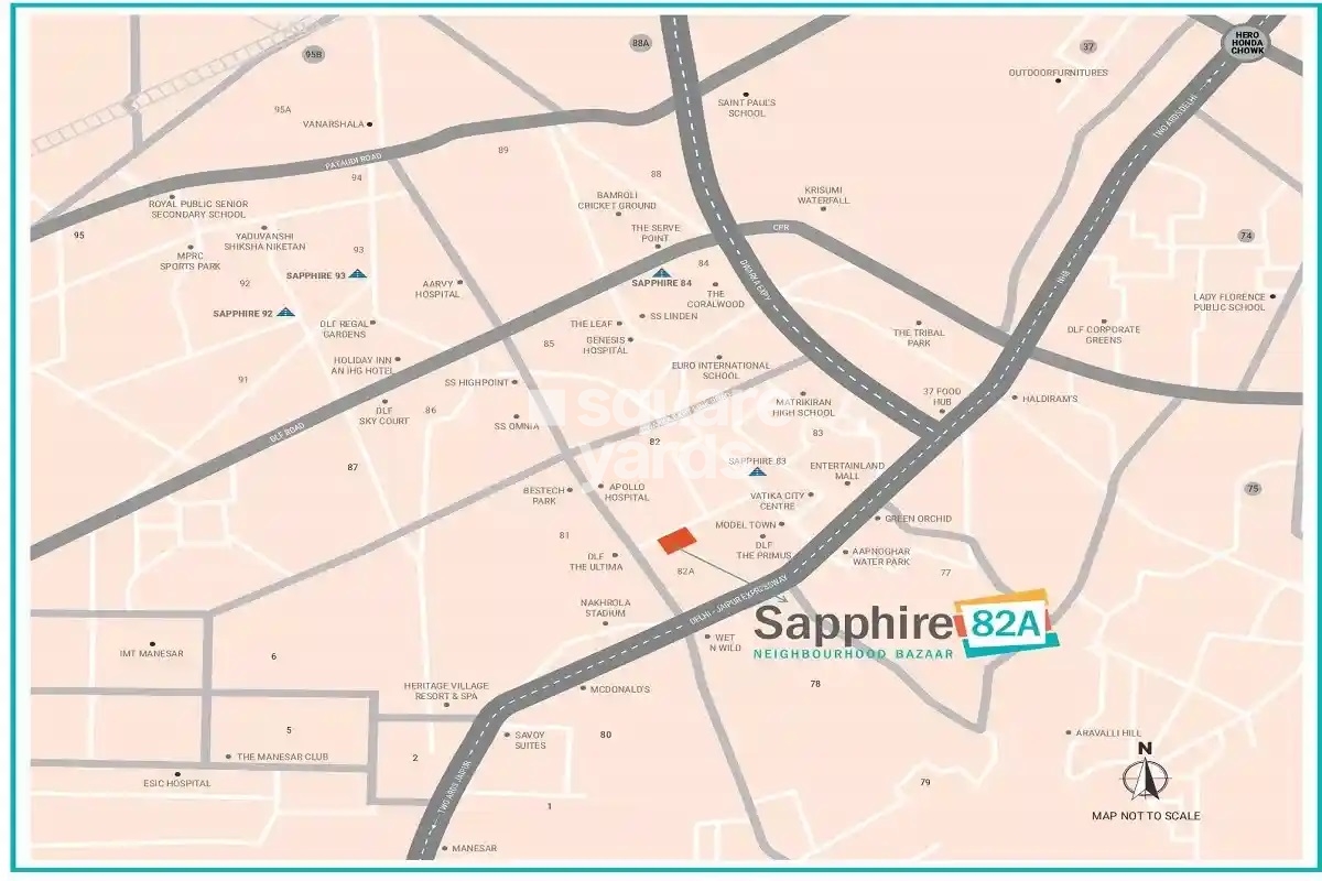 Ameya Sapphire 82 Location Image