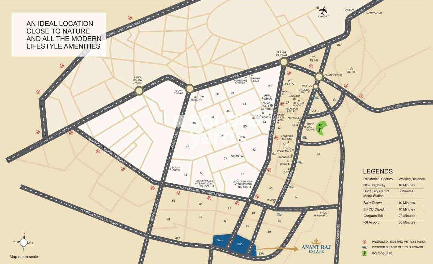 anant raj estate plots project location image1