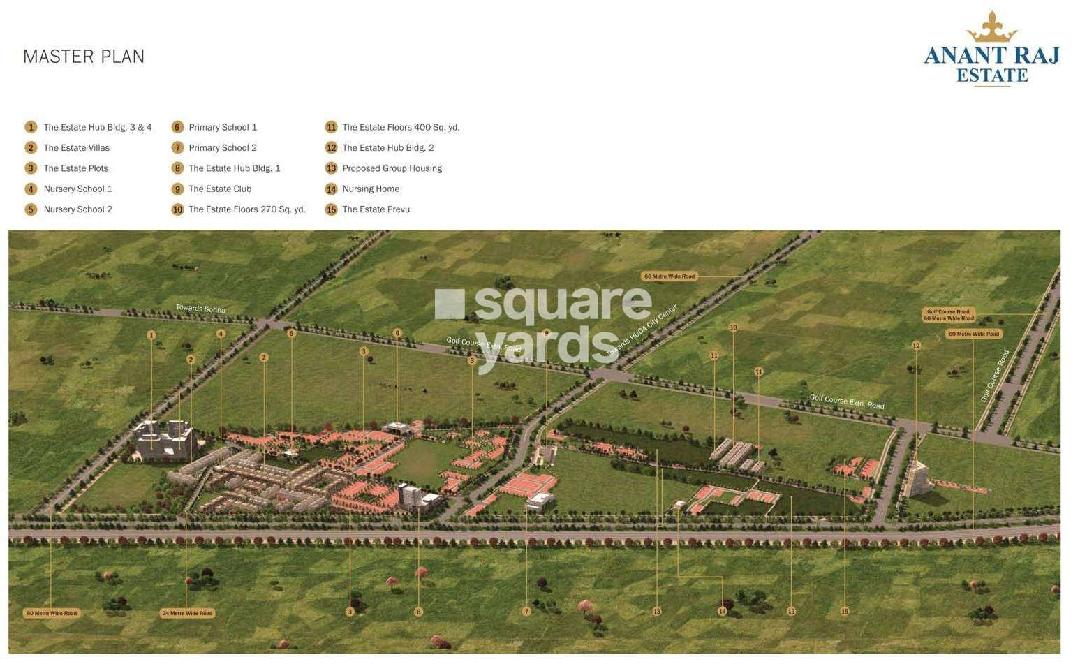 anant raj estate plots project master plan image1