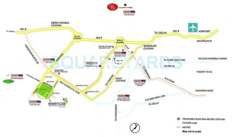 Ansal Esencia-Mulberry Homes Location Image