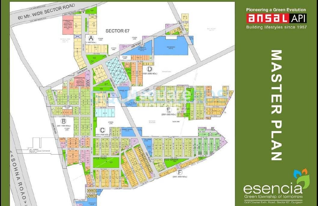 Ansal Esencia - Sovereign Floors Master Plan Image