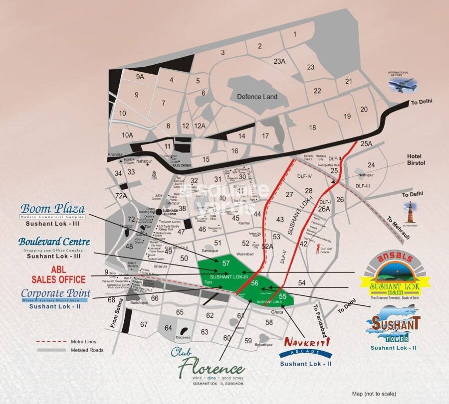 Ansal Florence Residency Location Image