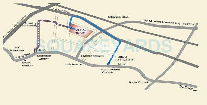 Ansal Heights II Villas Location Image