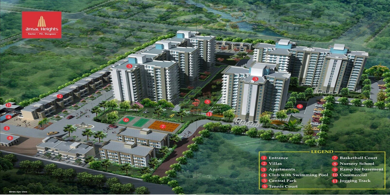 Ansal Heights II Villas Tower View