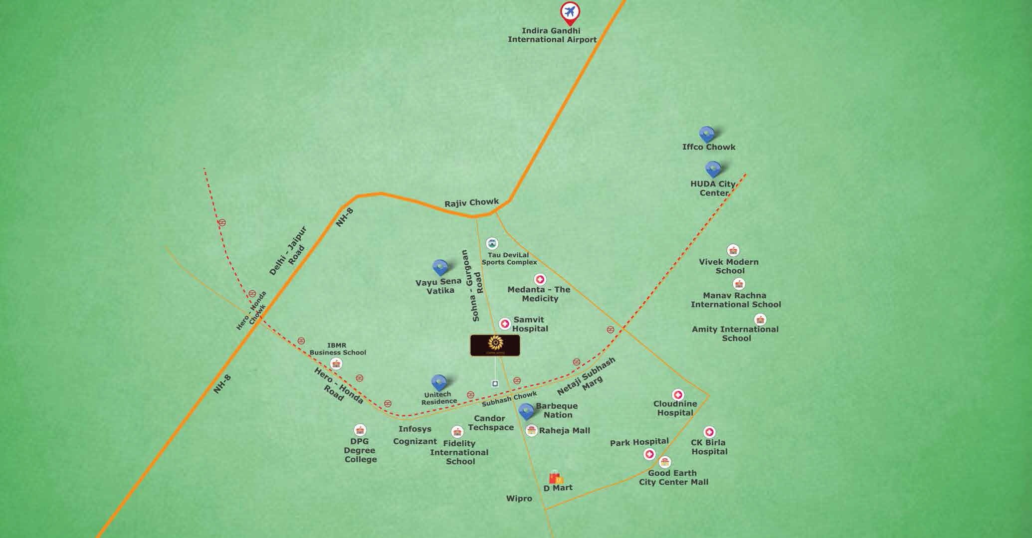 Antriksh Central Avenue Location Image